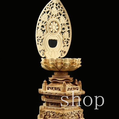 MD430豪華台座・蓮華台座`仏具・仏像お仏像を更に豪華に：総柘植