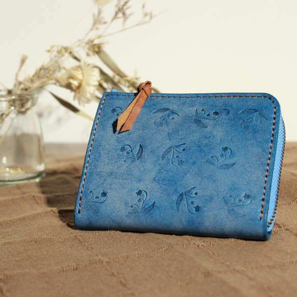 ラッキージョン　長財布　ターコイズ ラッキージョンラグウォレットLUCKYJOHN長財布ターコイズ