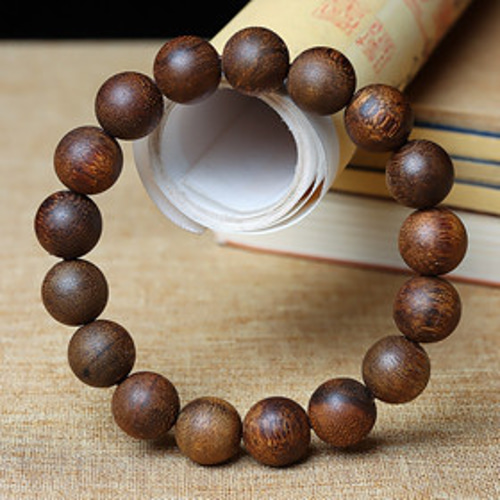 高品質◇天然沈香◇天然木ブレスレット 香木 12mm 念珠 数珠 彫刻 沙耶