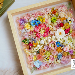《special day gift》happy colorful preservrd flowers art frame 第1張的照片