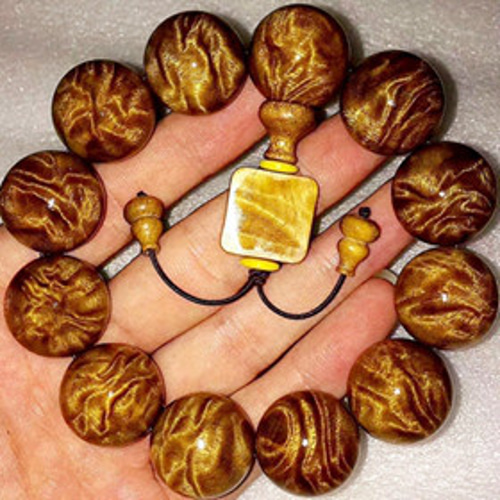 【 大感謝セール】 香木 高品質◇金糸楠木◇天然木ブレスレット 20mm 数珠 念珠 アクセサリー
