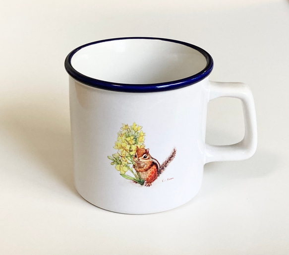 リスのマグカップ 〜菜の花〜 マグカップ efu_artstudio 通販｜Creema 