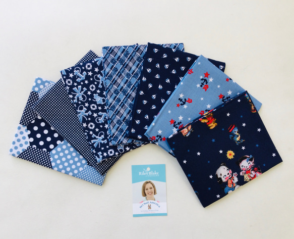 Set sail America Fat Quarter Bundle セットセイルアメリカカットクロス7枚(A) 1枚目の画像