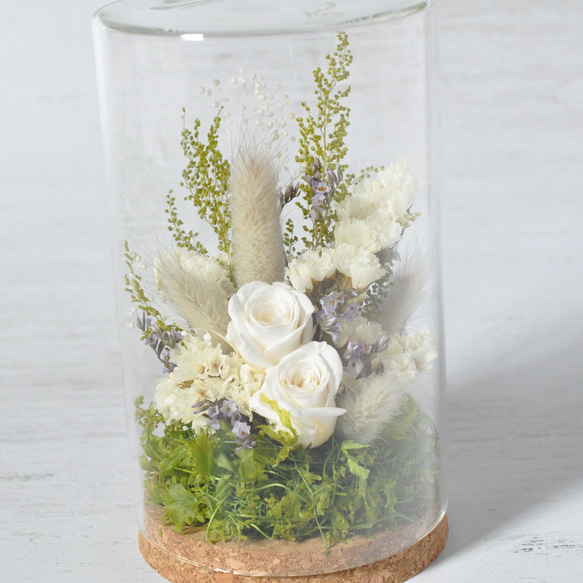 ✽モダンなお供え花2個セット【funeral glass flower 〜white～ 】 6枚目の画像