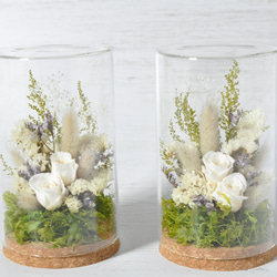 ✽モダンなお供え花2個セット【funeral glass flower 〜white～ 】 2枚目の画像
