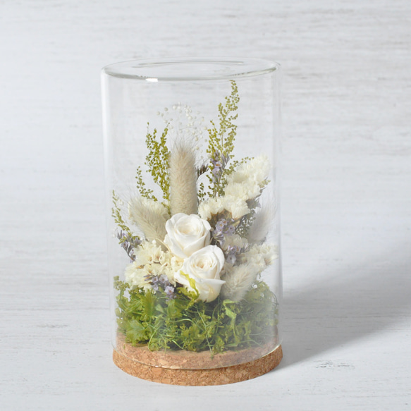 ✽モダンなお供え花2個セット【funeral glass flower 〜white～ 】 3枚目の画像