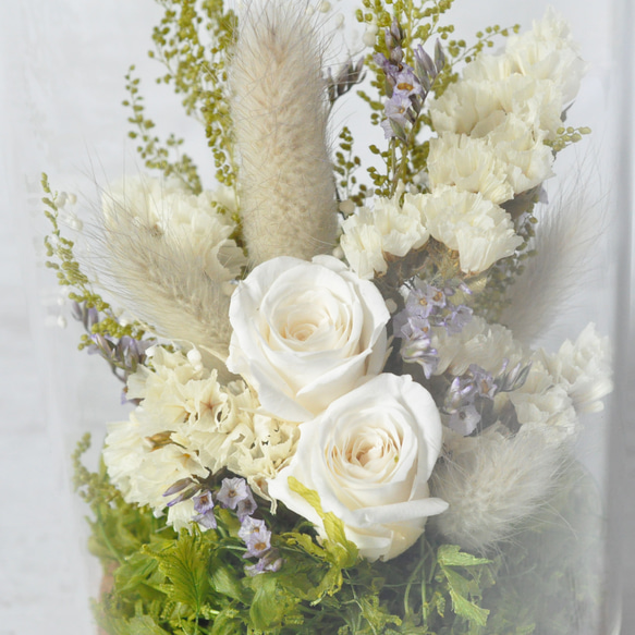 ✽モダンなお供え花2個セット【funeral glass flower 〜white～ 】 8枚目の画像