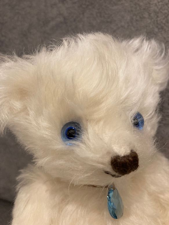 ブルーの瞳のホワイトベア 24cm ぬいぐるみ sanatio 通販 14333538