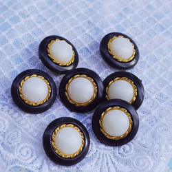 21mm 6pcs/set 玫瑰+銀.鈕扣 (M191) 第6張的照片