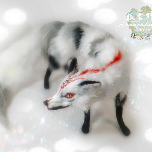 狐 テウメッサの狐 Cross Fox 全身可動 羊毛フェルト アート