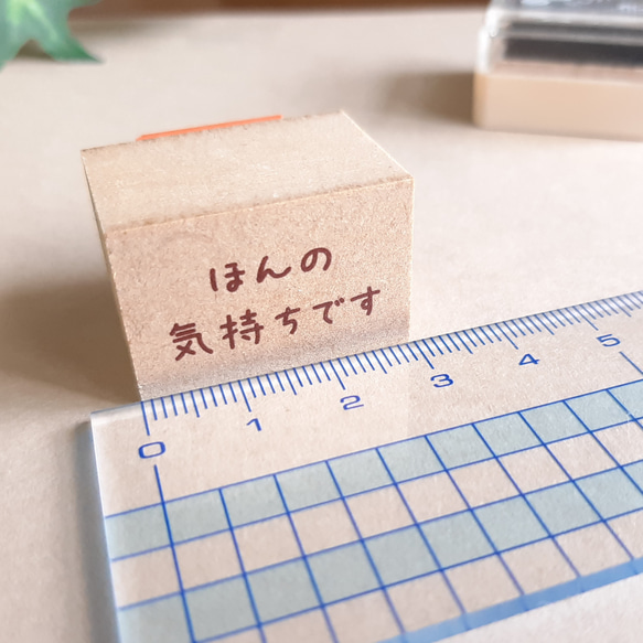 ほんの気持ちです　横書　ラバースタンプ　はんこ　ゴム印 4枚目の画像