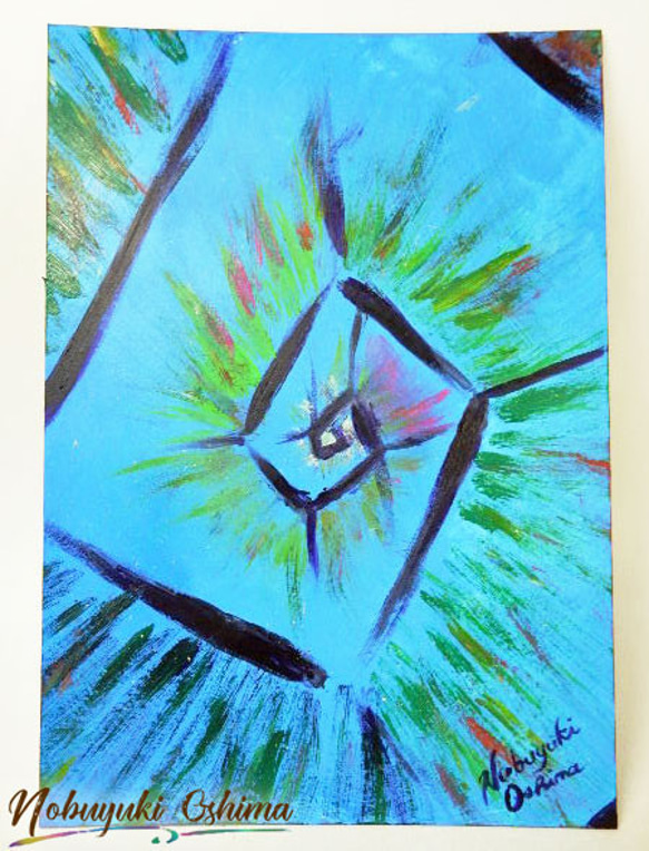 絵画☆原画（1点限り）「年輪（NENRIN）Tree rings」（アクリル