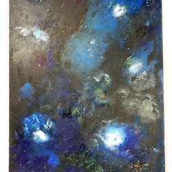 絵画★原画（1点限り）「Univers（宇宙）」（アクリル水彩画 2022年5月11日製作）【アート】 1枚目の画像