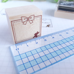 兔子小號手工縫製免框 日期表 橡皮圖章 Hanko 橡皮圖章 第3張的照片