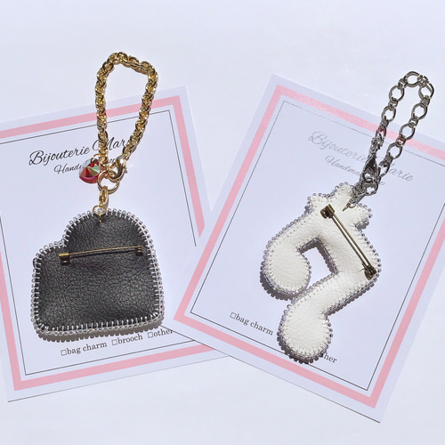 ビーズ刺繍 ✳︎ピアノのキラキラ2wayバッグチャーム✳︎ /グランド