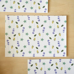 北海道シリーズ～お花のポストカードとステッカーシールの計5枚セット 4枚目の画像