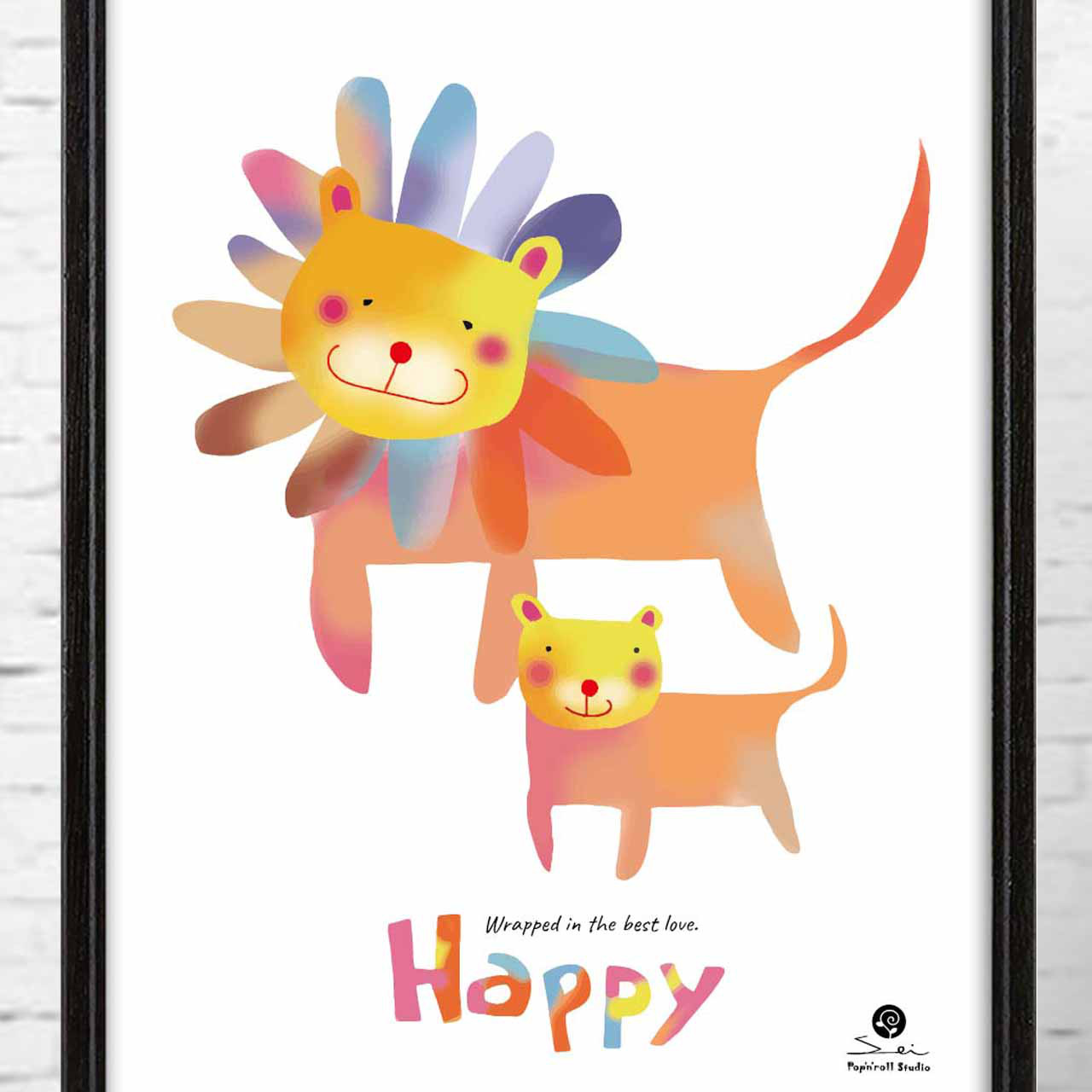 ファンタジー2  　ライオン　動物　送料無料　ポスター 　イラストポスター　アートポスター　485