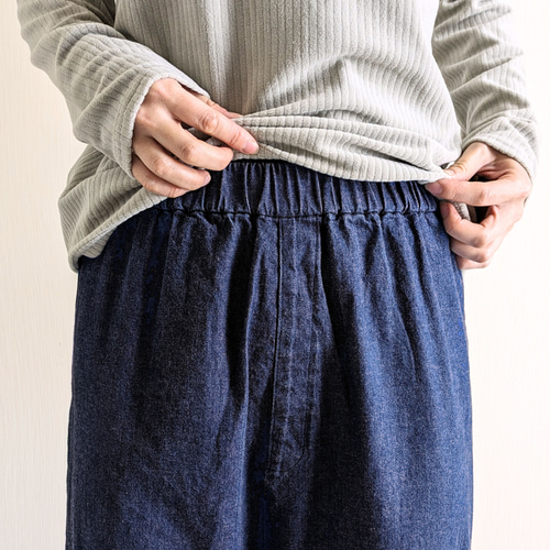 ルーズ感も選べる♧ 綿100% インディゴデニム8オンス／サルエルパンツ