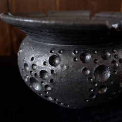 3.5号鉄砂黒リム鉢２ 2枚目の画像