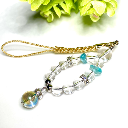 龍神様　御守り天然石　光波動石　ストラップ　　st072202 abf01633f437e9a7e550c15c8d8ae4