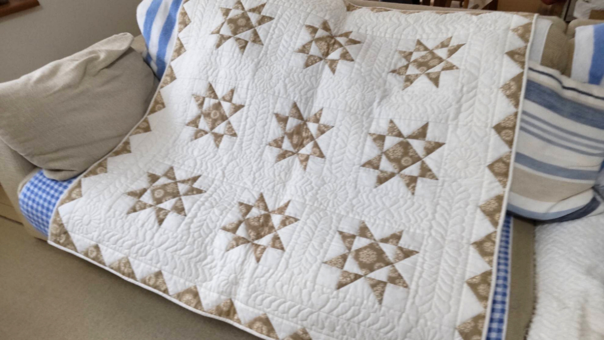 パッチワークキルトタペストリートップ110✕110