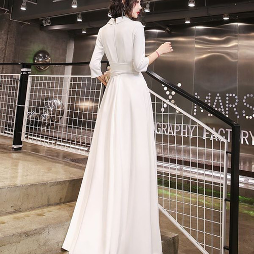 パーティードレス 20～50代 結婚式 ワンピース 大きいサイズ 袖あり  