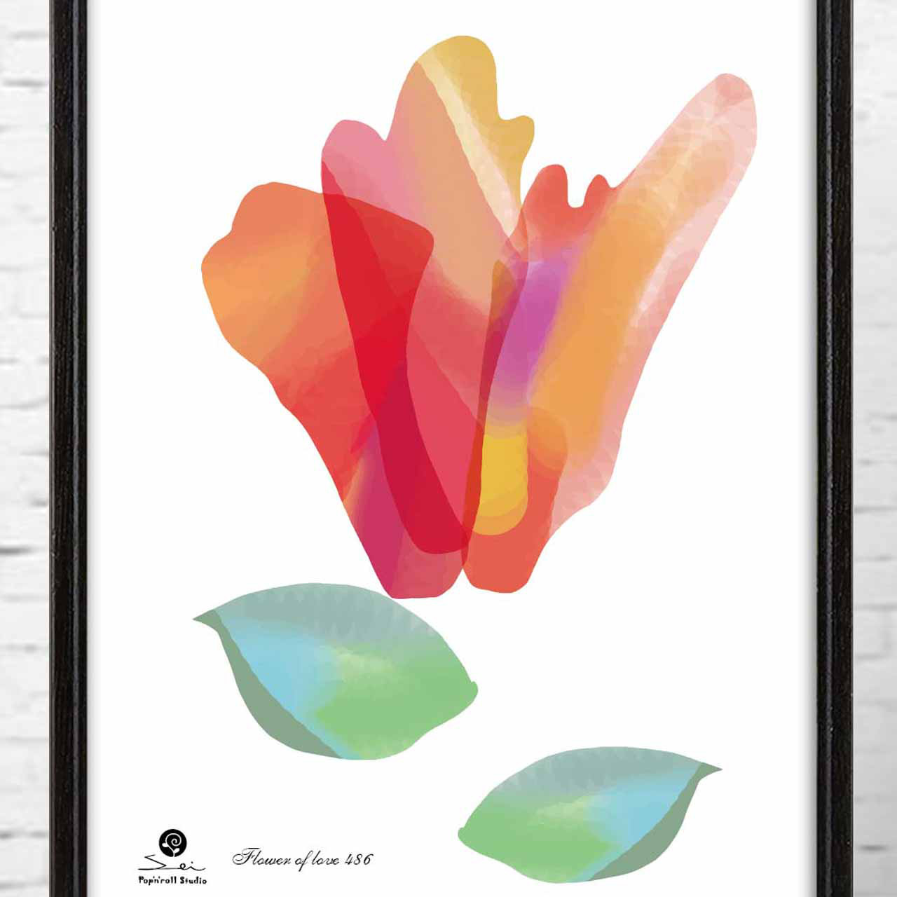 愛の花咲く 　花　送料無料 　ポスター イラストポスター　アートポスター　486