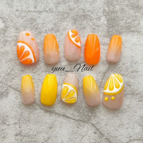 送料無料】再販 ジュワッと果汁たっぷりフルーツネイル/ネイルチップ