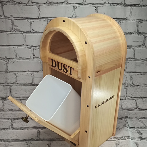 ふくぞうさま専用　ヴィンテージ　銅　容器　ポスト　ゴミ箱 総ヒノキ USヴィンテージポスト型 ゴミ箱 ダストボックス 2nd