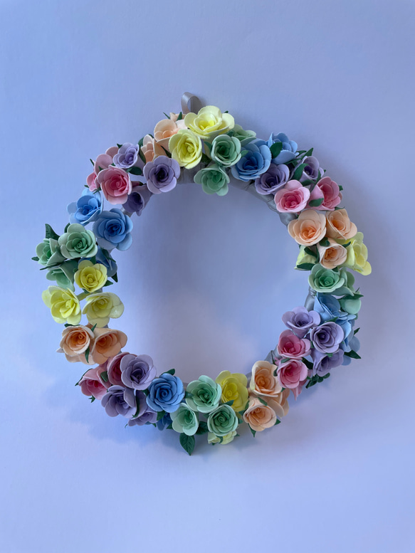 クレイフラワー♡フラワーリース♡花の妖精さん♡ハンドメイド