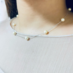 あこや真珠 パール K18 ネックレス ステーションネックレスpearl
