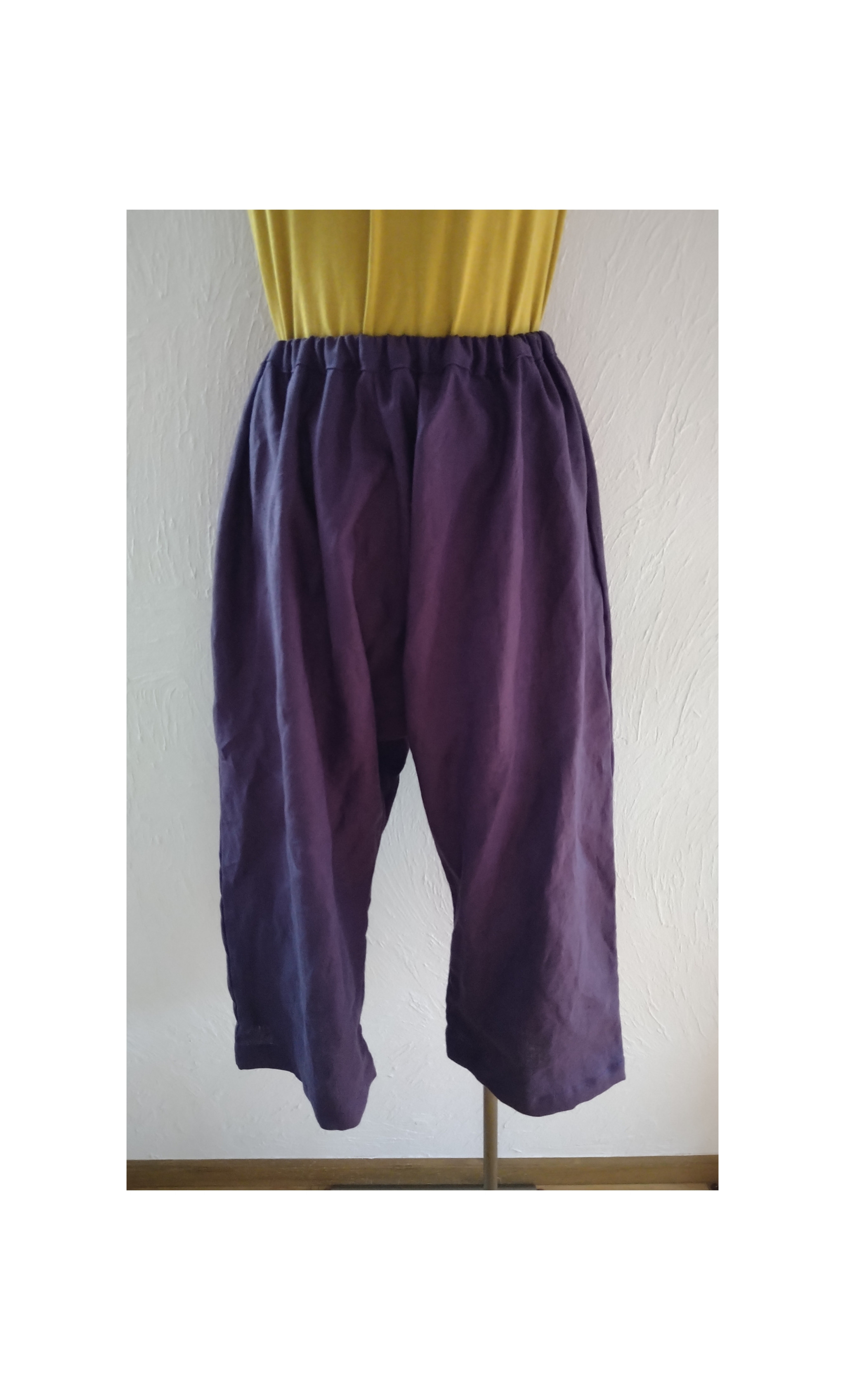 ☆リネンのサルエルパンツ☆パープル