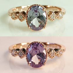 ハートサファイアリング 18金 天然ブルーサファイア ハートリング