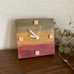 【受注製作】選べるカラー　カラフルシンプル時計 3枚目の画像