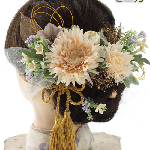 髪飾り 成人式 ドライフラワー モニカ 5色 プリザーブドフラワー