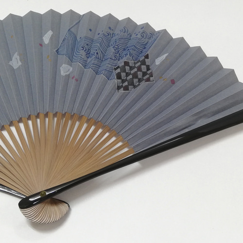 本体価格10%OFF】趣-omomuki- <波千鳥> 京扇子 その他