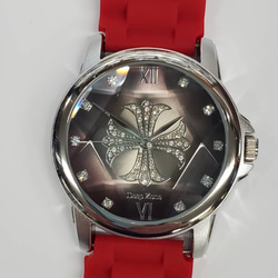 腕時計　ラバーブレスウォッチ　レッド　メンズ 2枚目の画像