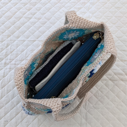 グラニースクエアモチーフ ラフィアモチーフトートバック c2f46c7bd8b44353ed6715a7f7fdf3