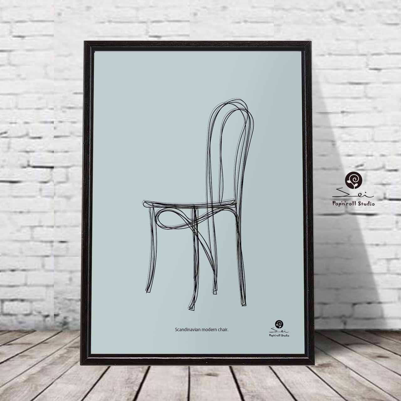 スケッチ　椅子  　イラスト　ポスター　A4 A3 A2 A1　アートポスター　アート　オリジナル2000点以上　488
