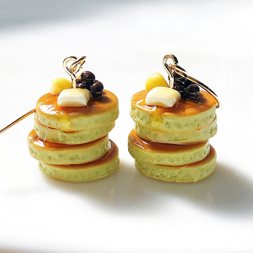選べる抹茶パンケーキピアスorイヤリング♡ミニチュア、フェイク