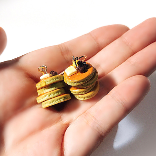 選べる抹茶パンケーキピアスorイヤリング♡ミニチュア、フェイク
