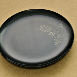 忍草蒔絵　丸皿　～うるしの丸皿　 2枚目の画像