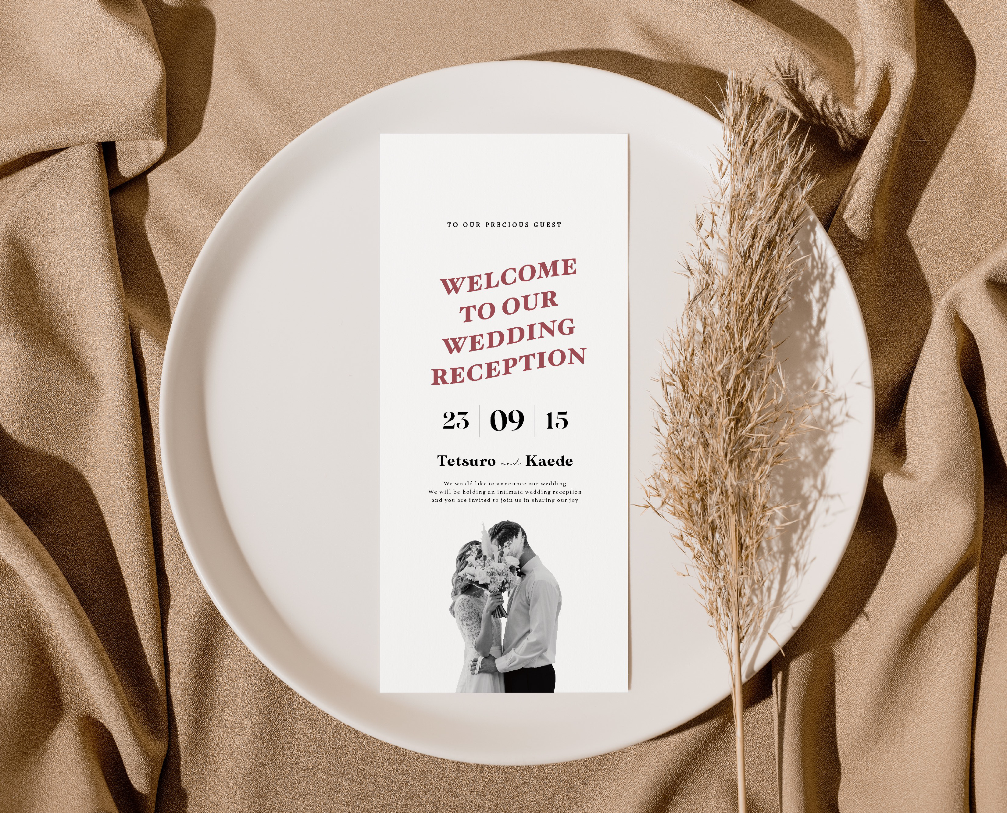 席次表｜三つ折り｜アメリカンレトロ