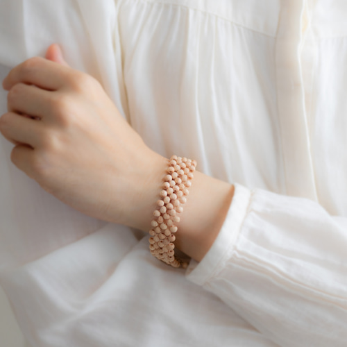 ナチュラルウッド ビーズブレスレット ナチュラルウッドブレスレット ブレスレット conoca 通販