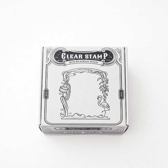 Clear Frame Stamp - Decorative (Flamingo&ink) 1枚目の画像