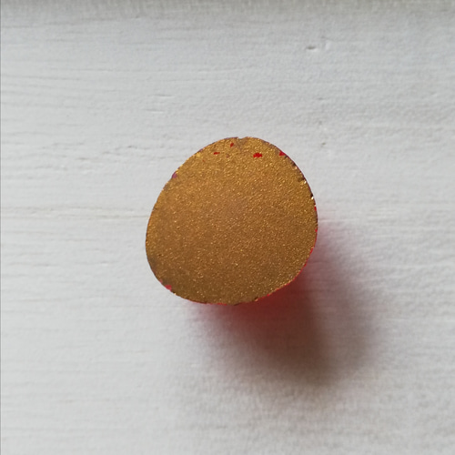 ドイツ製ヴィンテージ いちごのフロストガラスカボション（1個