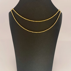 ball chain necklace（gold/short） 3枚目の画像