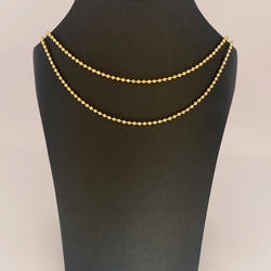 ball chain necklace（gold/long） 3枚目の画像