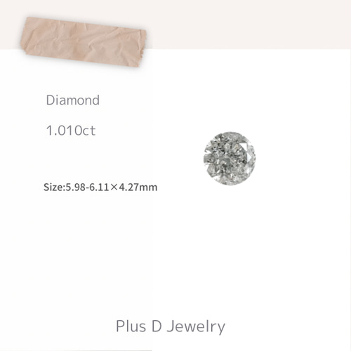 RA-022 ダイヤモンド 1.010ct 天然石 +D 通販｜Creema(クリーマ) 14337798