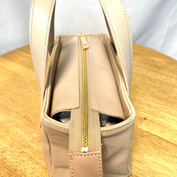 レザーショルダー ・ トート　＜star tote / pink beige＞ 5枚目の画像